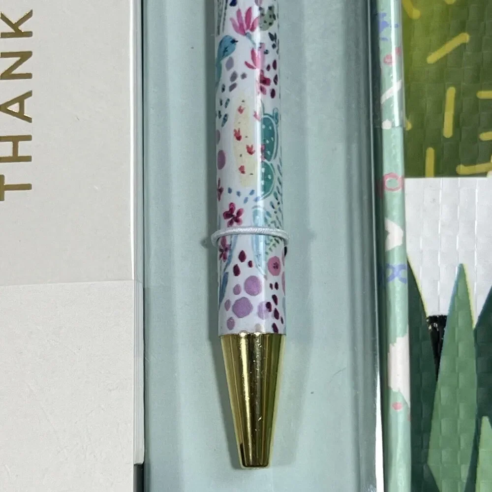 Clementine Cactus Thank You Cards and Pen Set of 16 Cards & Envelopes Succulents
